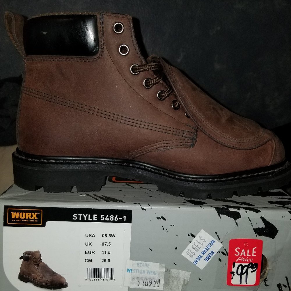 Men's Redwing Worx w/steel toe and Metatarsal Guard